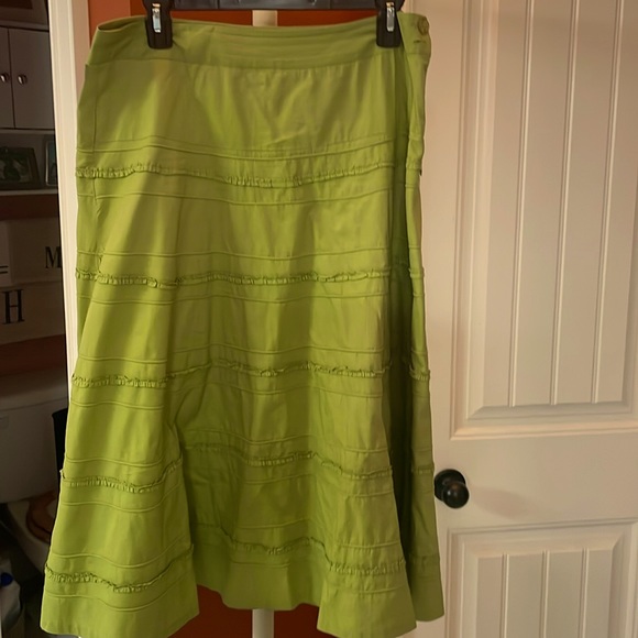 Sunny Leigh Lime Green Skater Skirt,,Size 10 - Picture 1 of 5